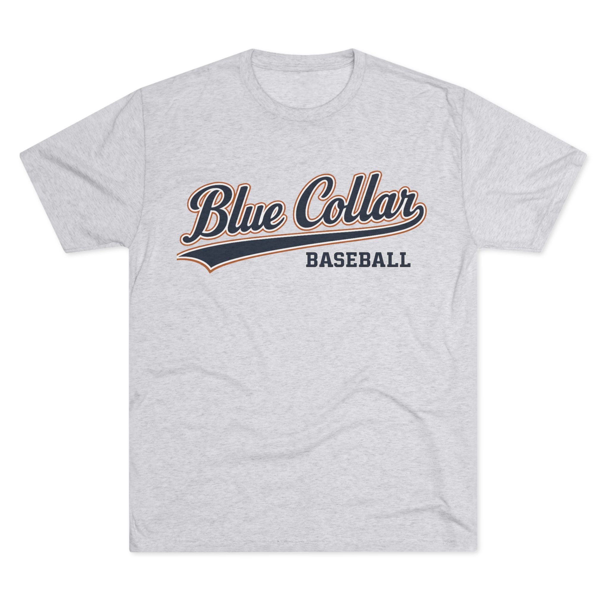 Blue Collar Baseball Tee — Vintage Script Baseball T-Shirt
