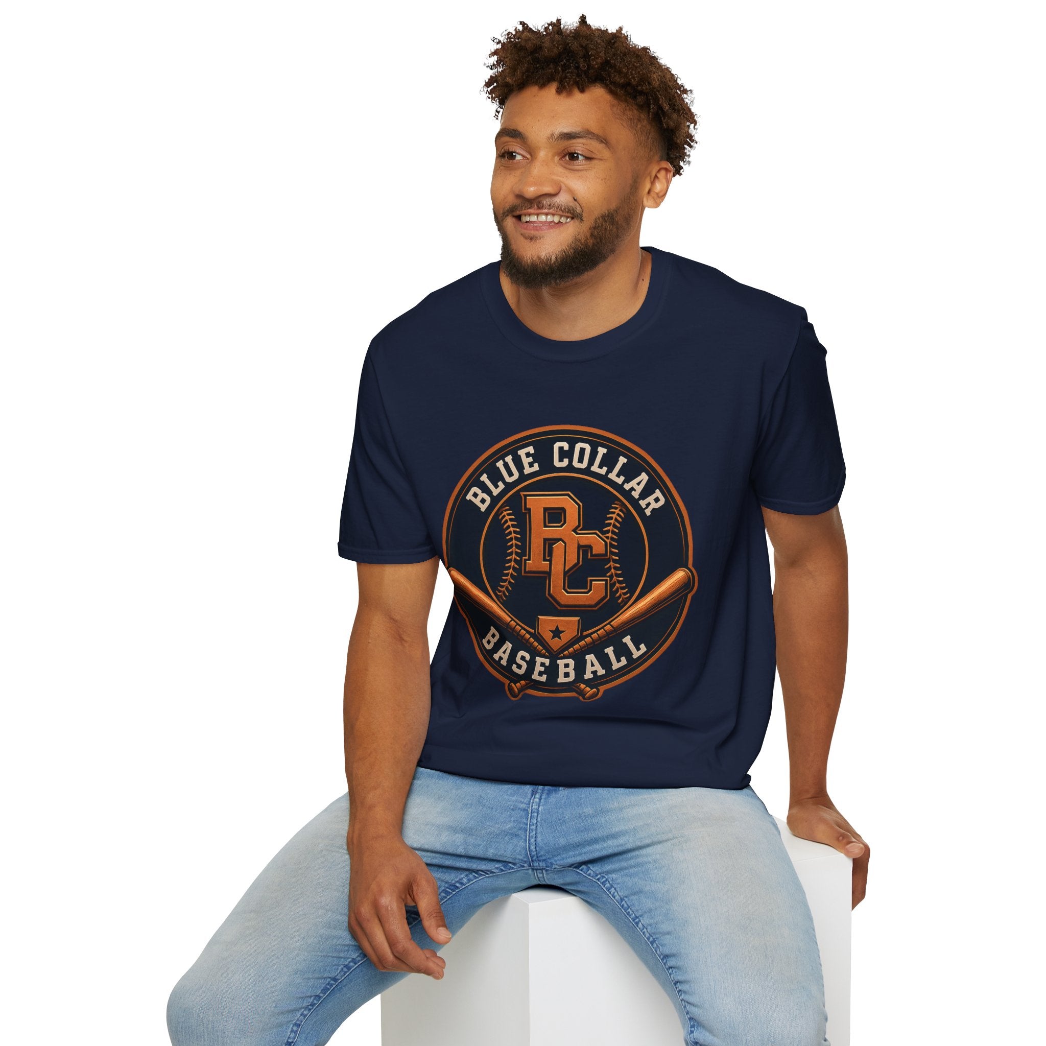 Blue Collar Baseball Tee — Retro RC Logo T-Shirt