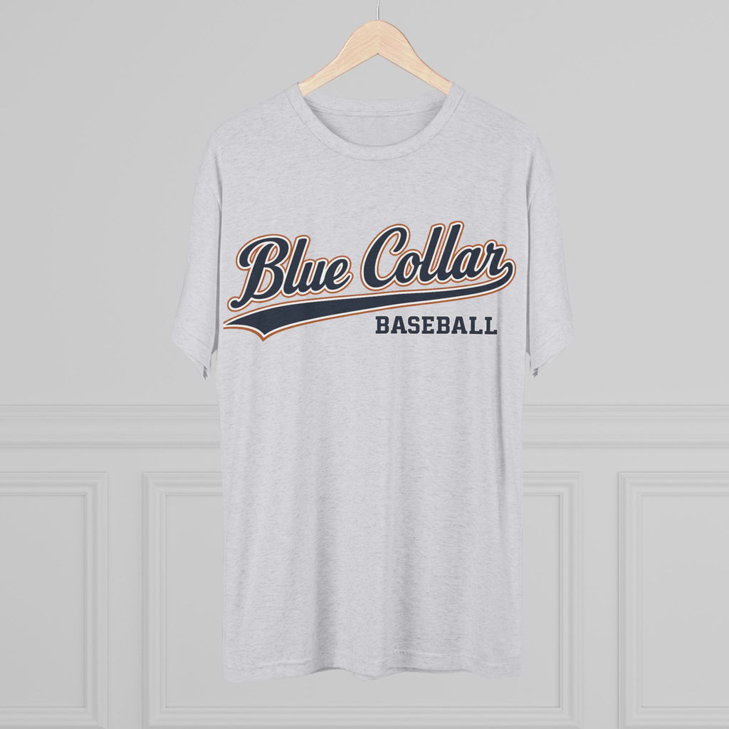 Blue Collar Baseball Tee — Vintage Script Baseball T-Shirt