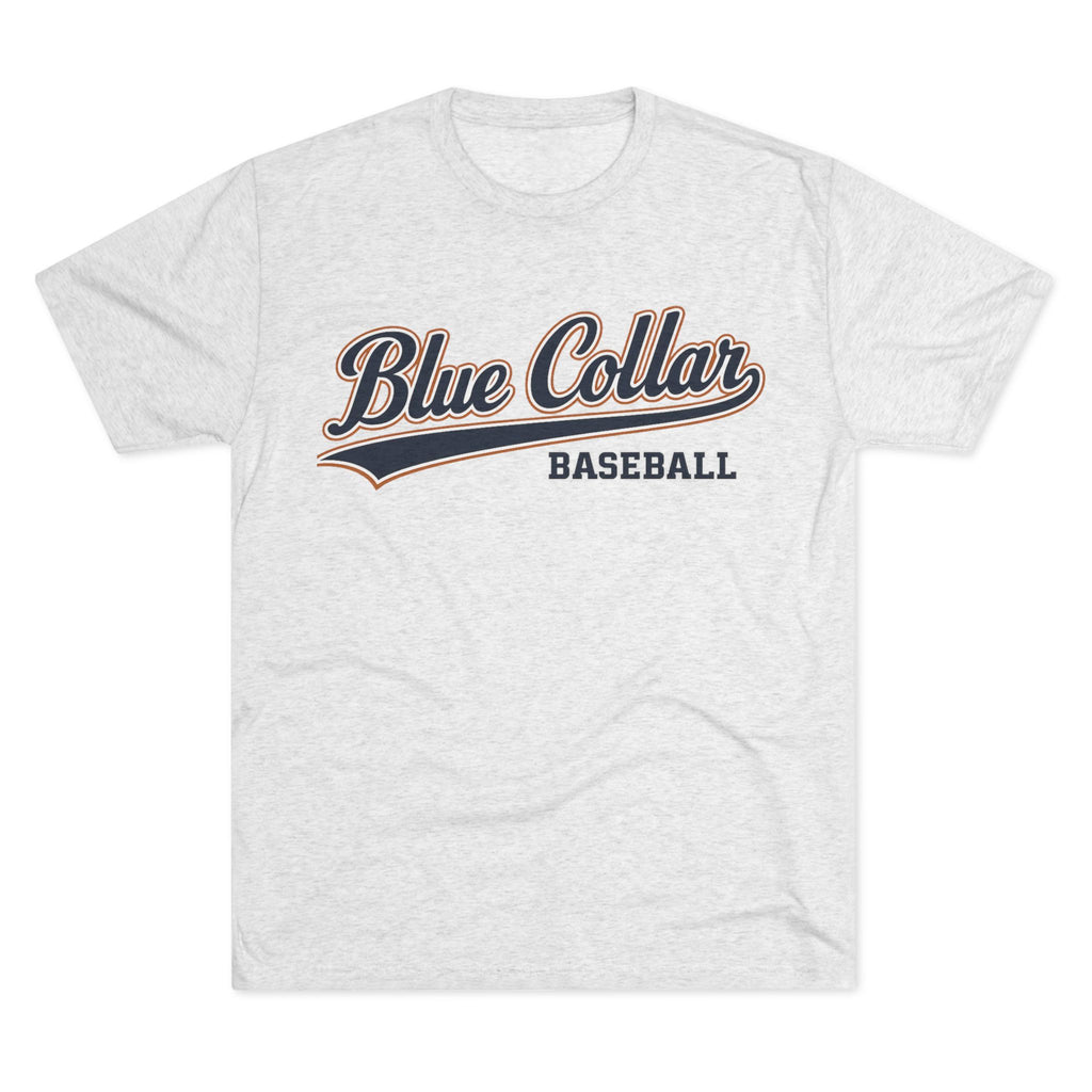 Blue Collar Baseball Tee — Vintage Script Baseball T-Shirt
