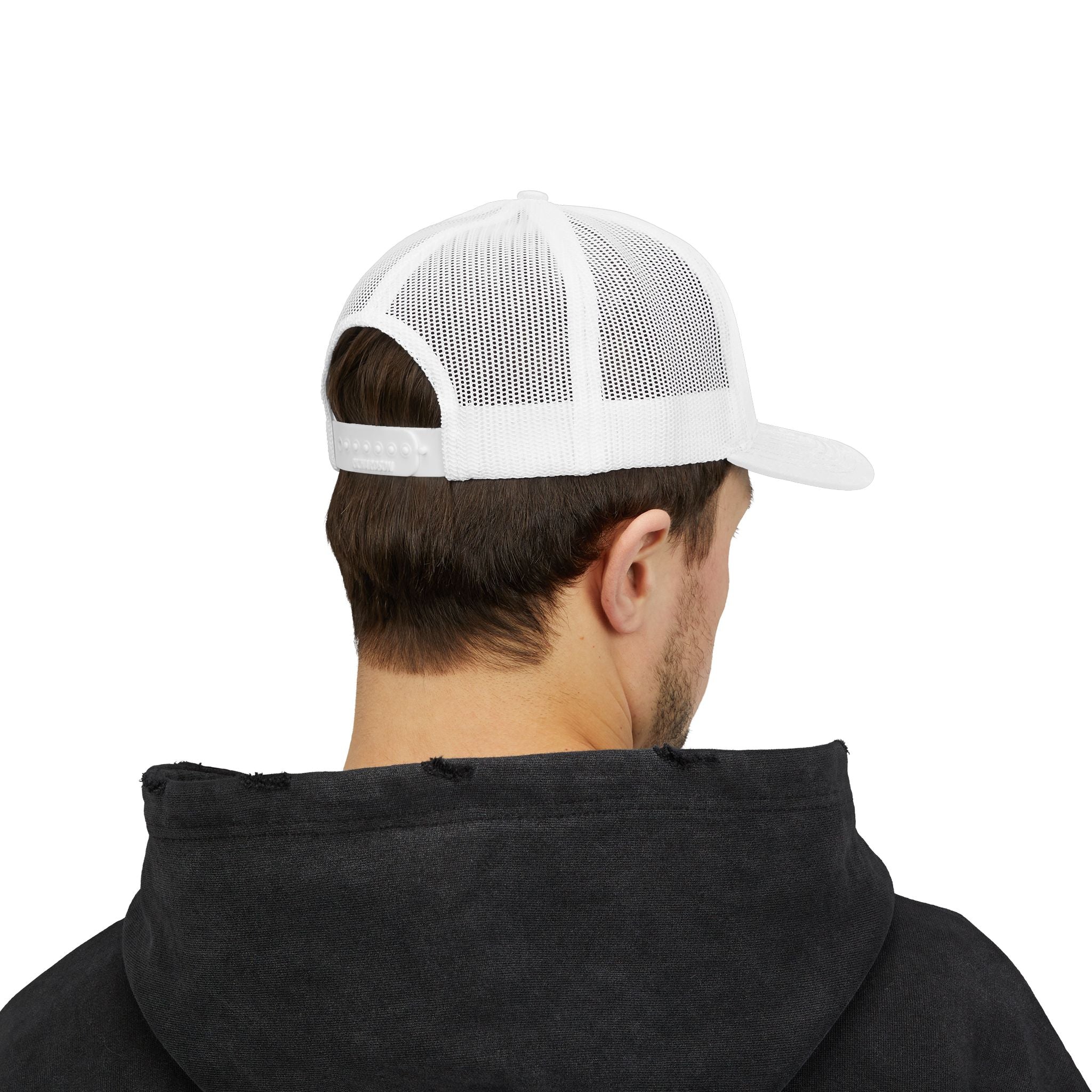 Letterman Patch Trucker Cap – Retro Varsity Snapback Hat