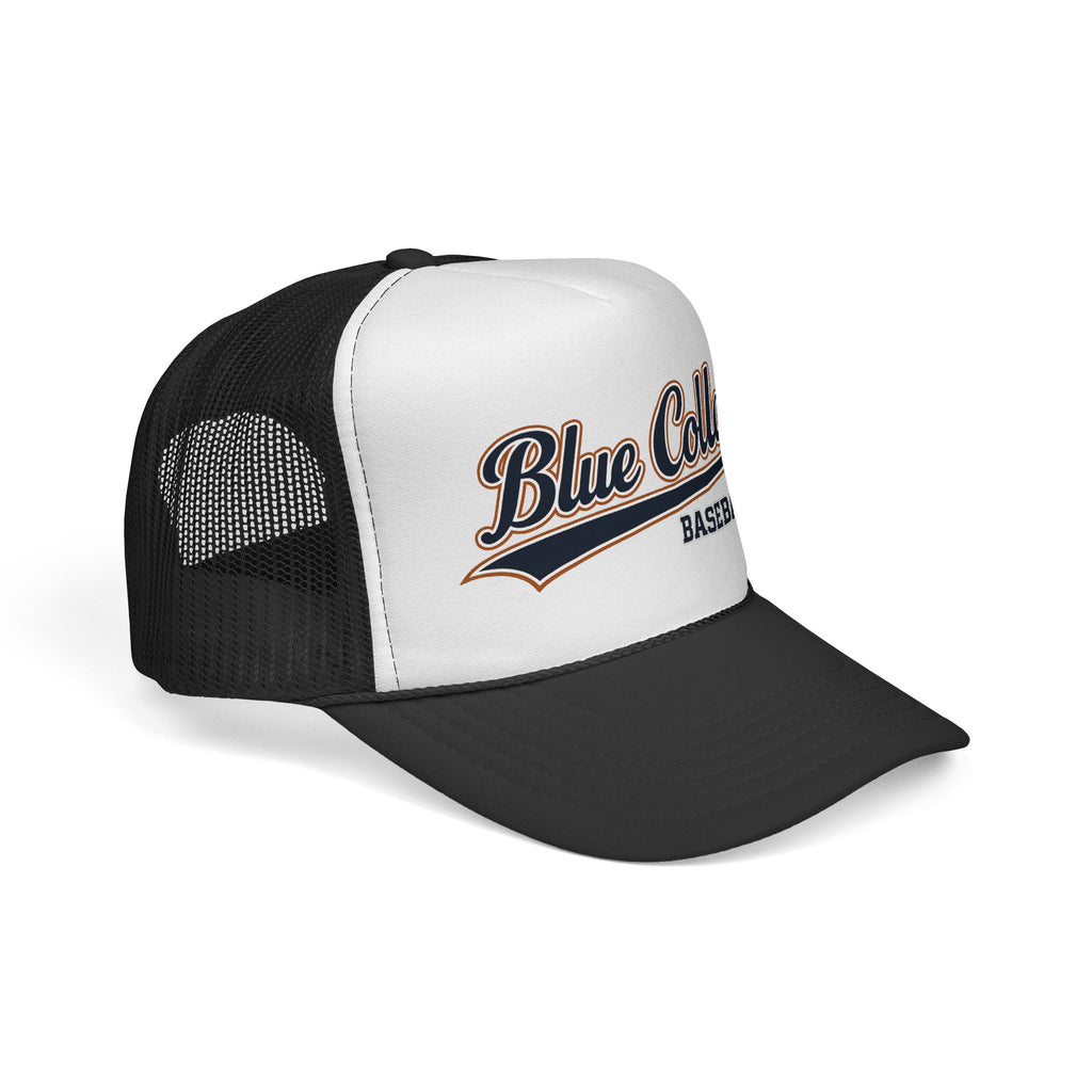 Blue Collar Baseball Trucker Cap — Vintage Athletic Mesh Hat