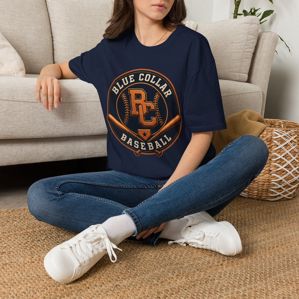 Blue Collar Baseball Tee — Retro RC Logo T-Shirt