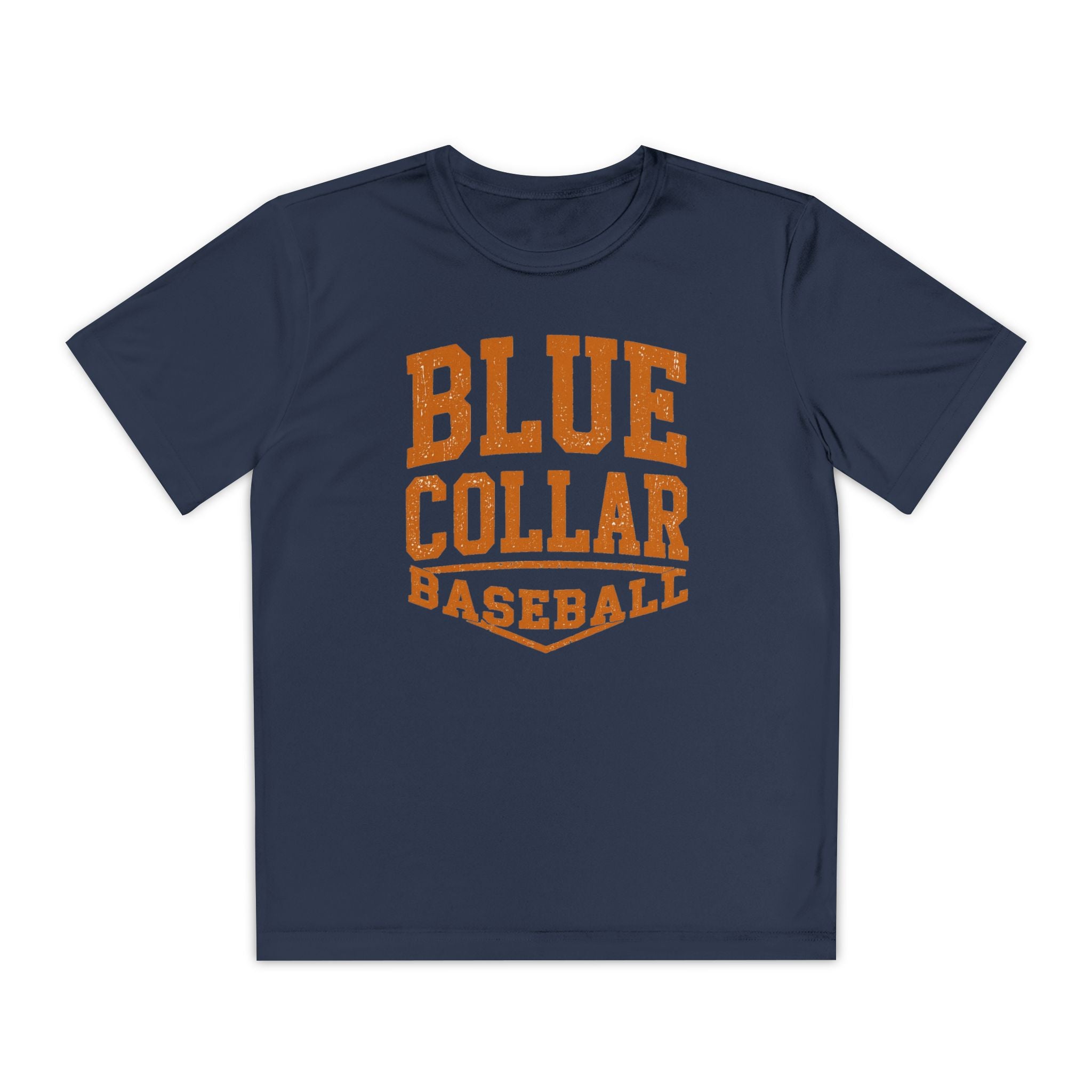 Blue Collar Baseball Youth Tee — 'Blue Collar Baseball' Team Shirt with Back Number
