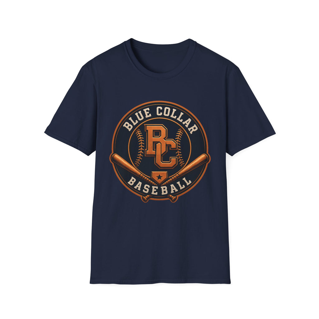 Blue Collar Baseball Tee — Retro RC Logo T-Shirt