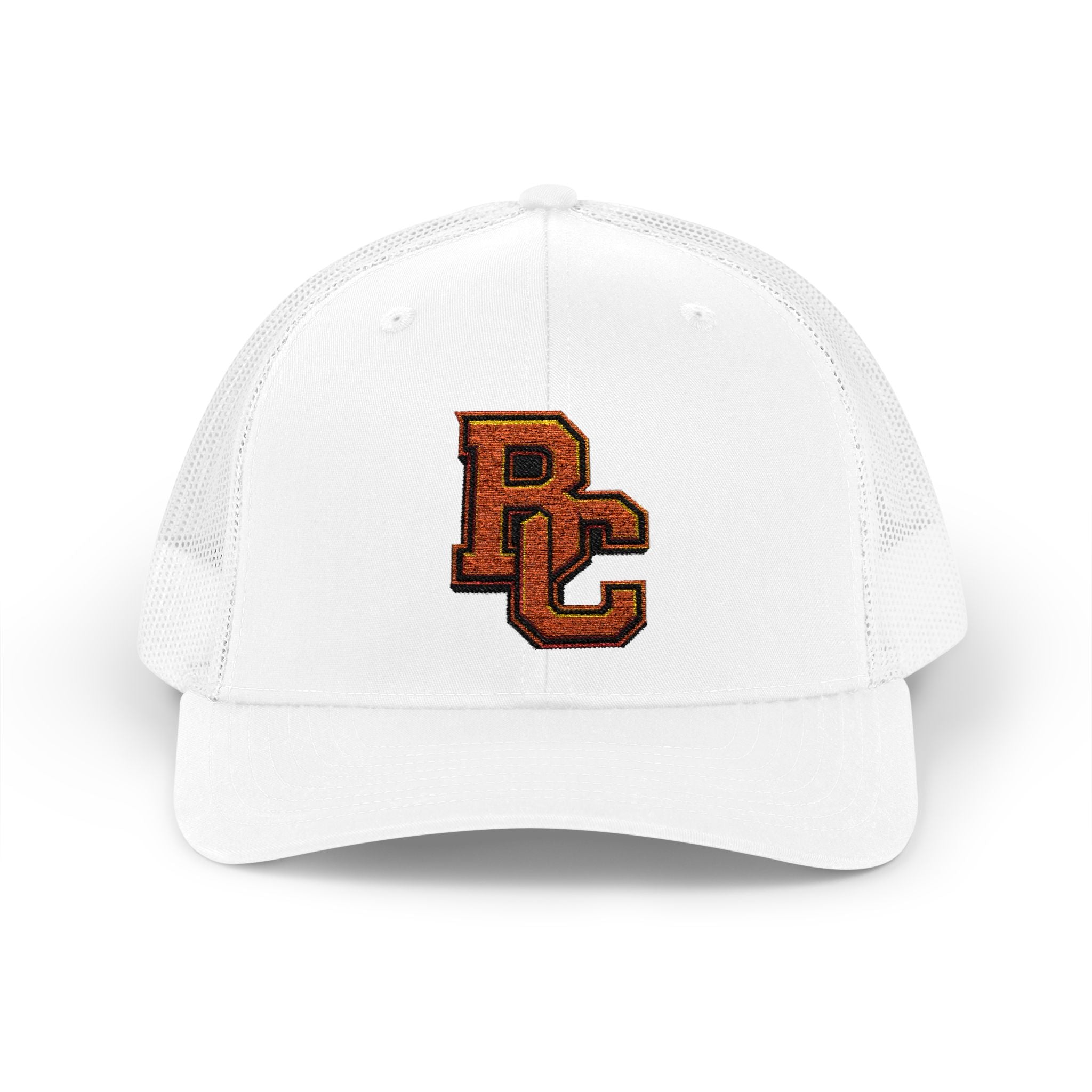 Letterman Patch Trucker Cap – Retro Varsity Snapback Hat